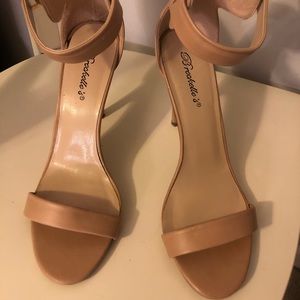Nude Strappy Ankle Stilletos